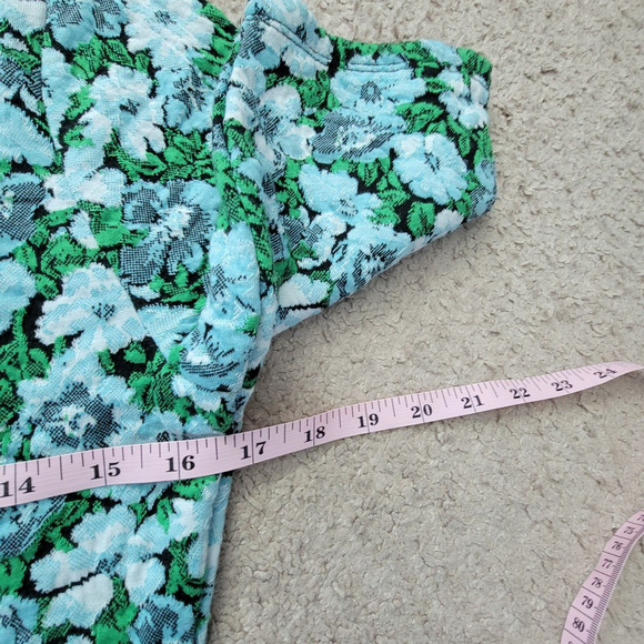NWT Maeve by Anthropologie Womens S Green Floral Jacquard Mock Neck Top - Picture 5 of 9